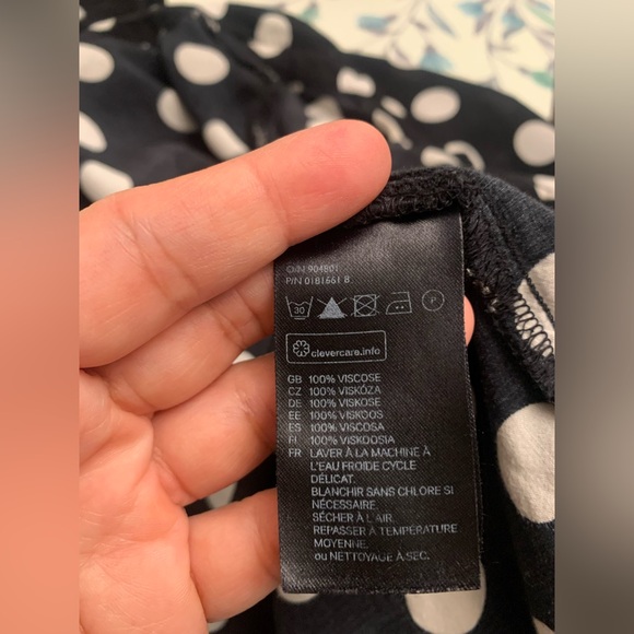 H&M Black and White Polka Dot Button Down Shirt - Picture 6 of 6